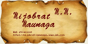 Mijobrat Maunaga vizit kartica
